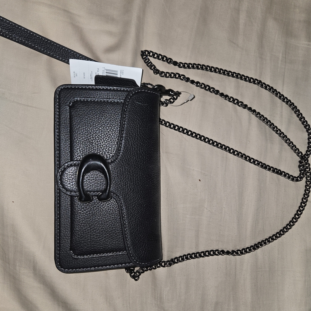 Elegant Black Leather Chain Bag